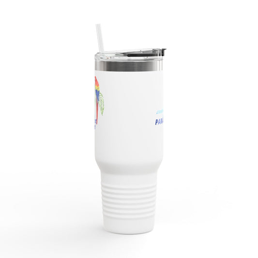 Printify Florida Villages of  Parrot Design Insulated Travel Mug 40oz - Sanibel at Clifford