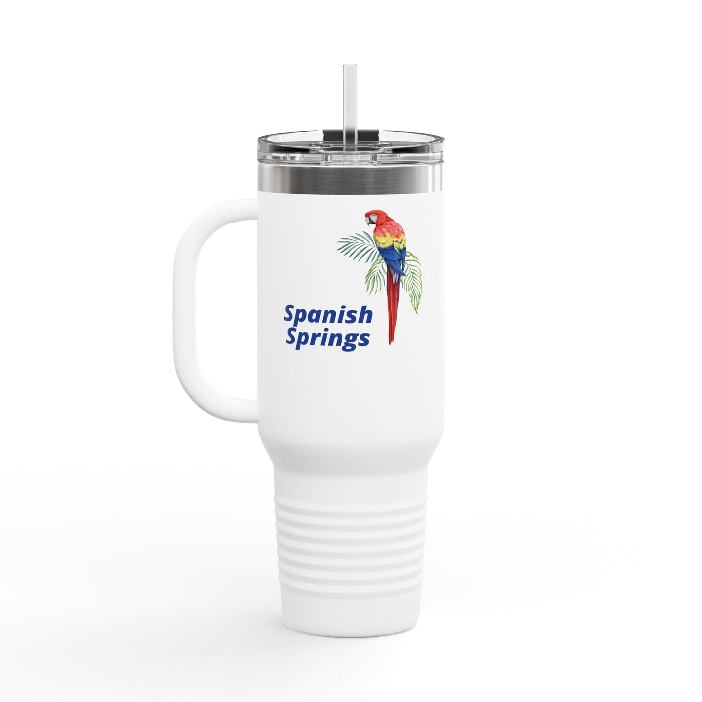 Printify Florida Villages of  Parrot Design Insulated Travel Mug 40oz - Spanish Springs