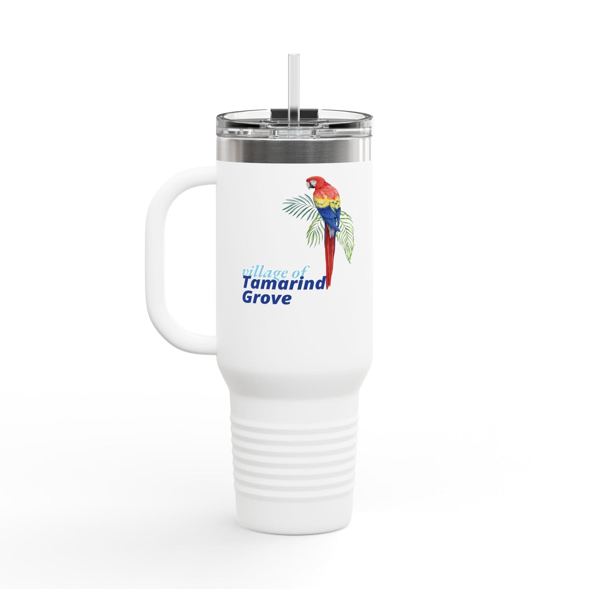 Printify Florida Villages of  Parrot Design Insulated Travel Mug 40oz - Tamarind Grove