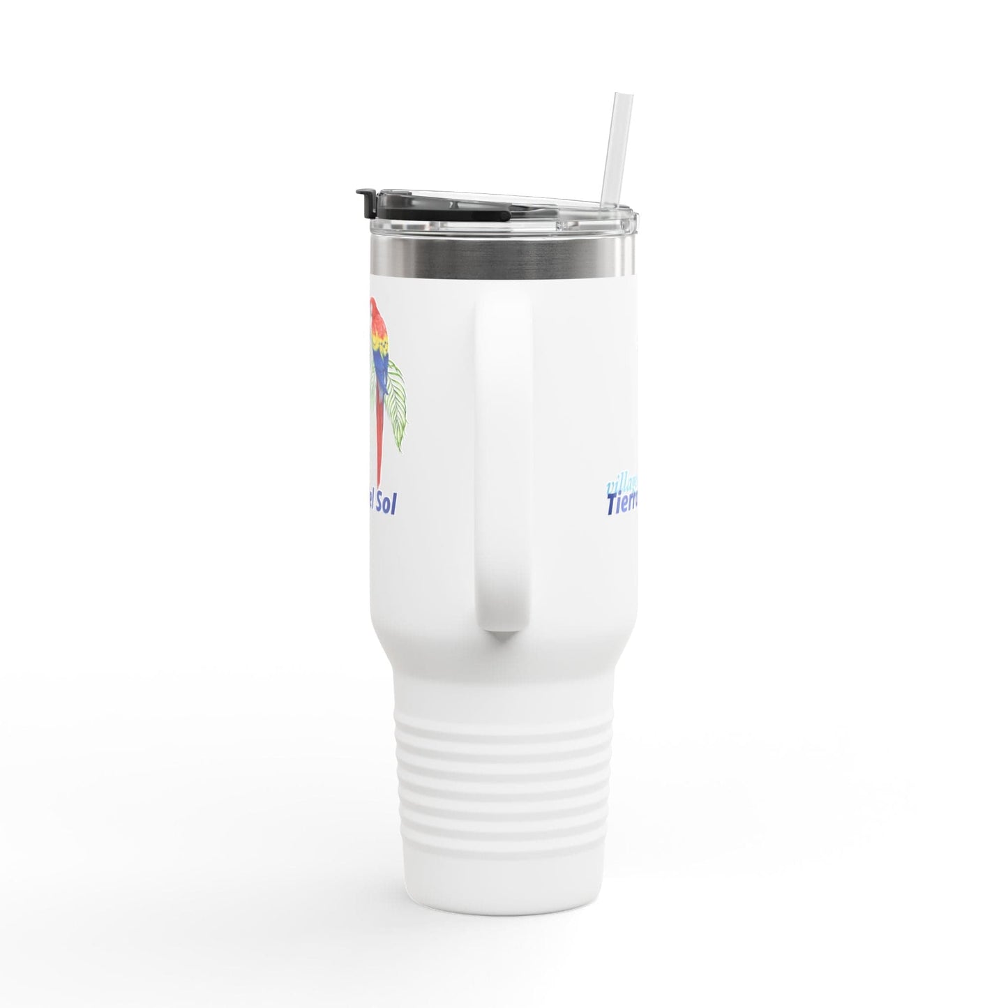 Printify Florida Villages of  Parrot Design Insulated Travel Mug 40oz - Tierra del Sol