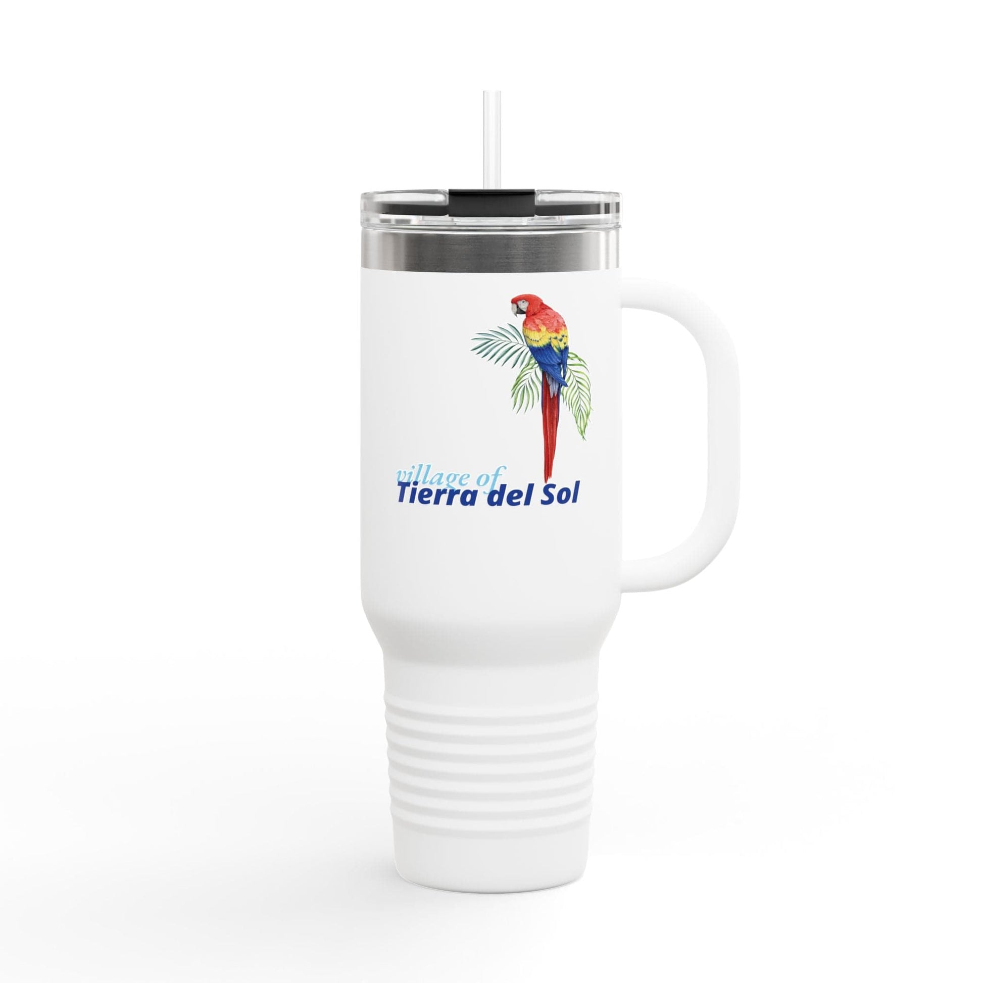Printify Florida Villages of  Parrot Design Insulated Travel Mug 40oz - Tierra del Sol