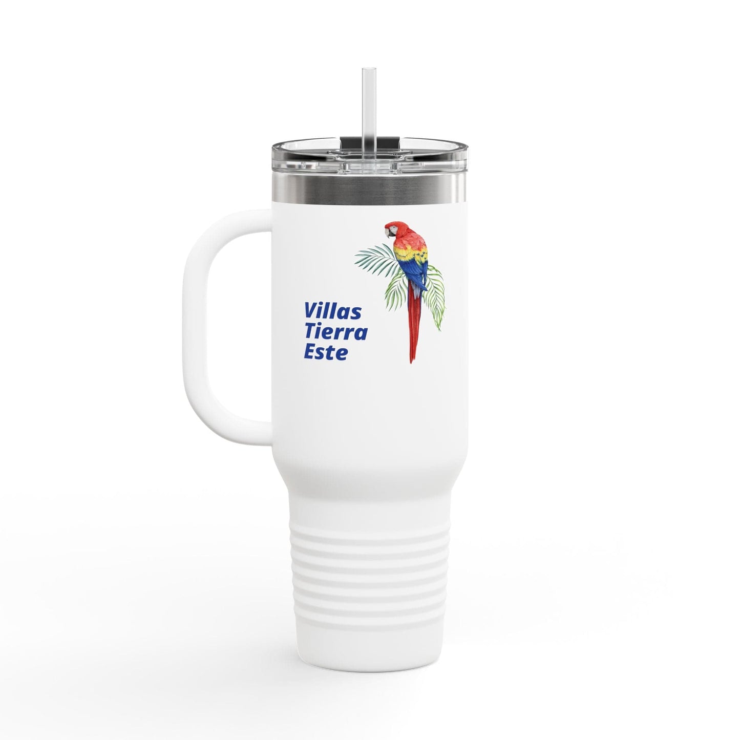 Printify Florida Villages of  Parrot Design Insulated Travel Mug 40oz - Villas Tierra Este