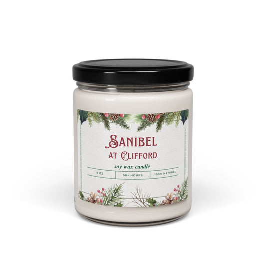 Printify Florida Villages of  Sanibel at Clifford Christmas Candle 9oz. Soy wax